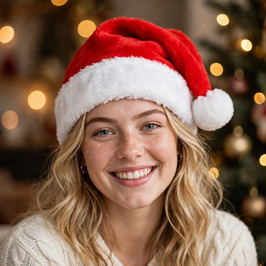 Frosty | Red Plush Christmas Santa Hat Unisex