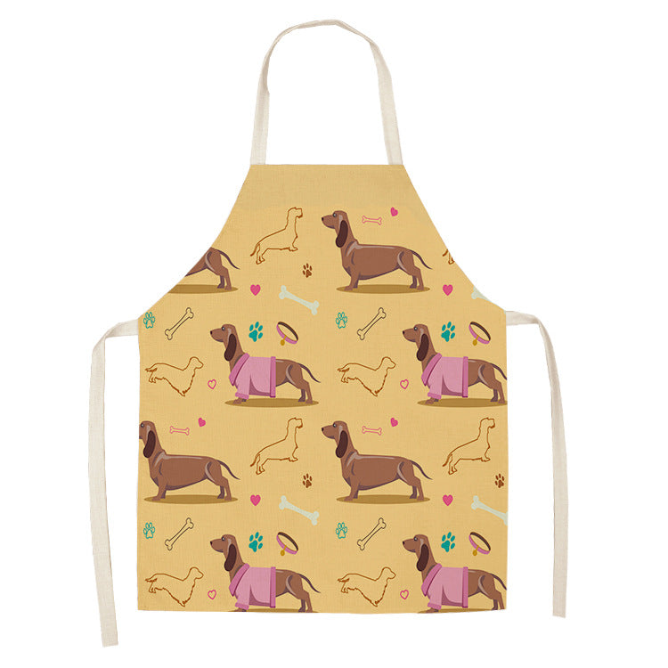 Noel | Red Tartan Reindeer Christmas Apron Unisex
