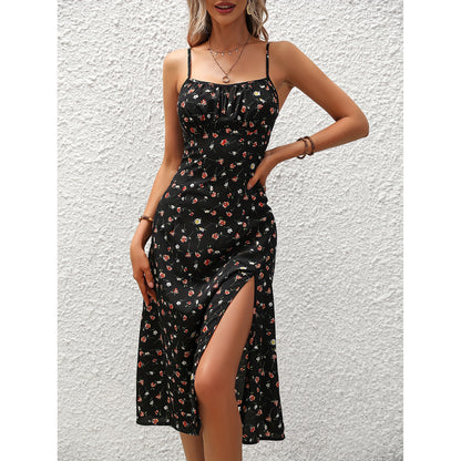 Charlotte Mitchell | Floral Summer Dress With Side Slit For Women