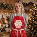 Noel | Red Tartan Reindeer Christmas Apron Unisex