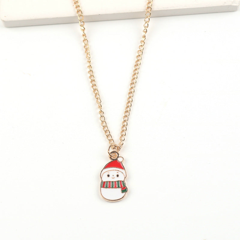 Sugarplum | Gold Cartoon Pendant Christmas Necklace For Women