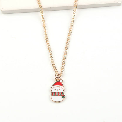 Sugarplum | Gold Cartoon Pendant Christmas Necklace For Women