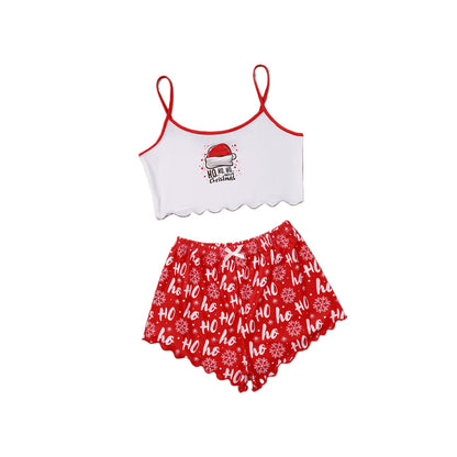 Snowy Cheer | Santa Print Christmas Pyjamas For Women