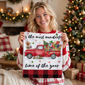 Holly Sprig | Red Buffalo Plaid Trim Christmas Kitchen Towel Unisex