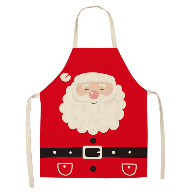 Yule | Red Snowman Print Christmas Apron Unisex