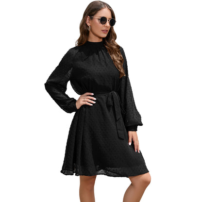 Isla Mitchell | Chiffon Polka Dot Formal Dress For Women