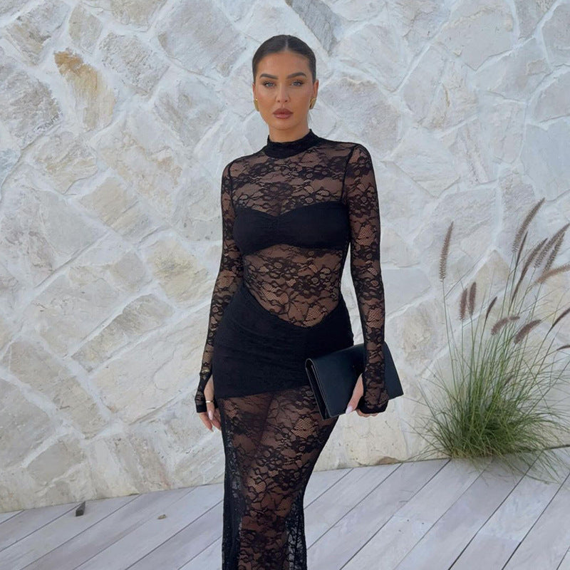 Eleanor Foster | Sheer Lace Maxi Dress For Women