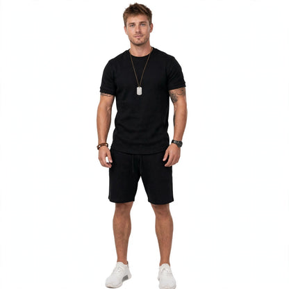 Sonny Bracewell | Pink T-Shirt And Shorts Set For Men