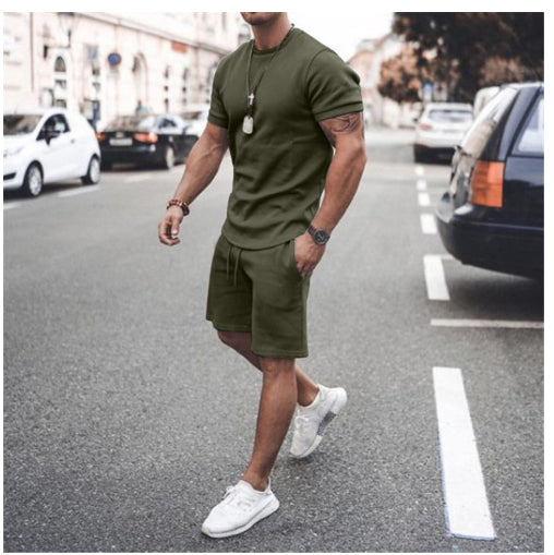 Sonny Bracewell | Pink T-Shirt And Shorts Set For Men