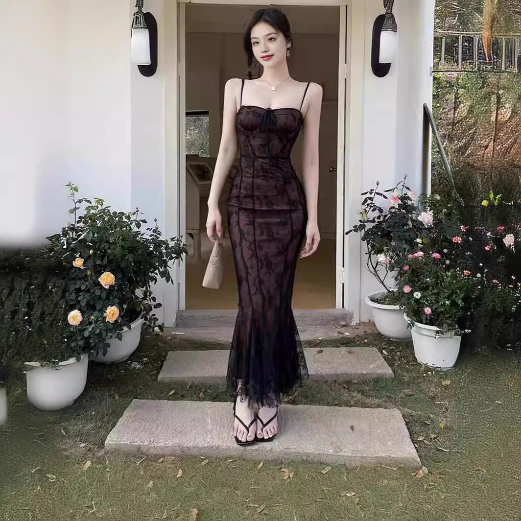 Emma Young | Lace Fishtail Maxi Dress For Women