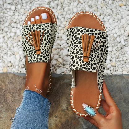 Orla Prendergast | Boho Tassel Flat Sandals For Women
