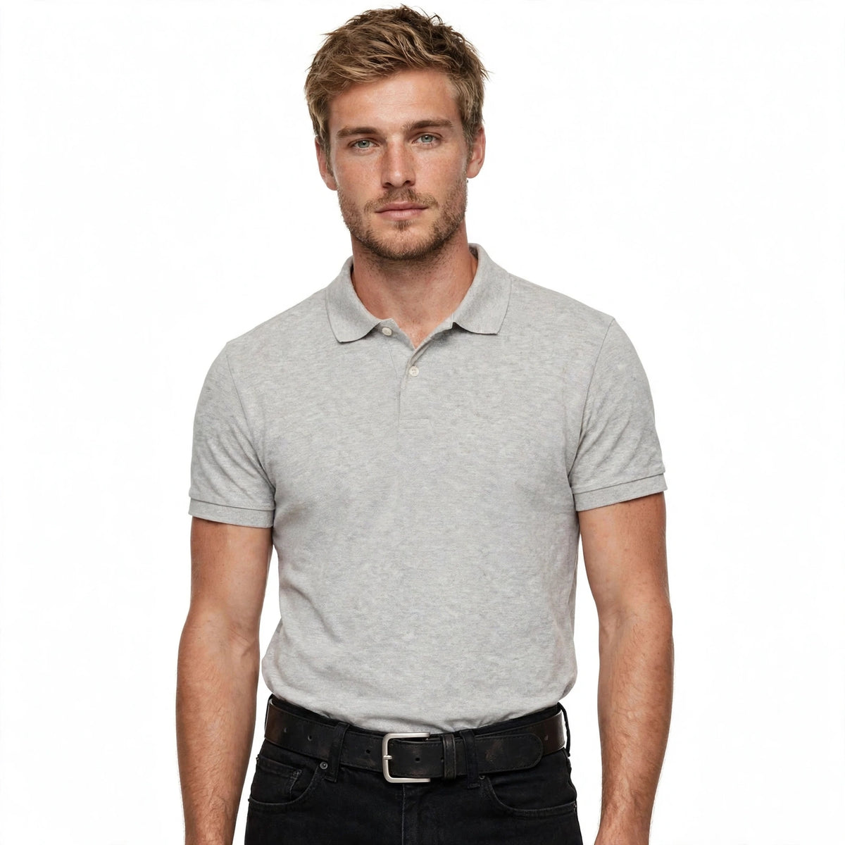 Vaughn Penstone | Faux Suede Square Buckle Belt For Him