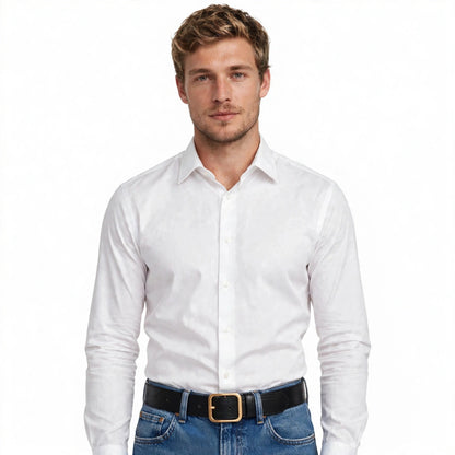 Grady Rushcombe | Retro Square Buckle Belt For Men