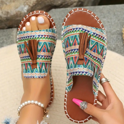 Orla Prendergast | Boho Tassel Flat Sandals For Women