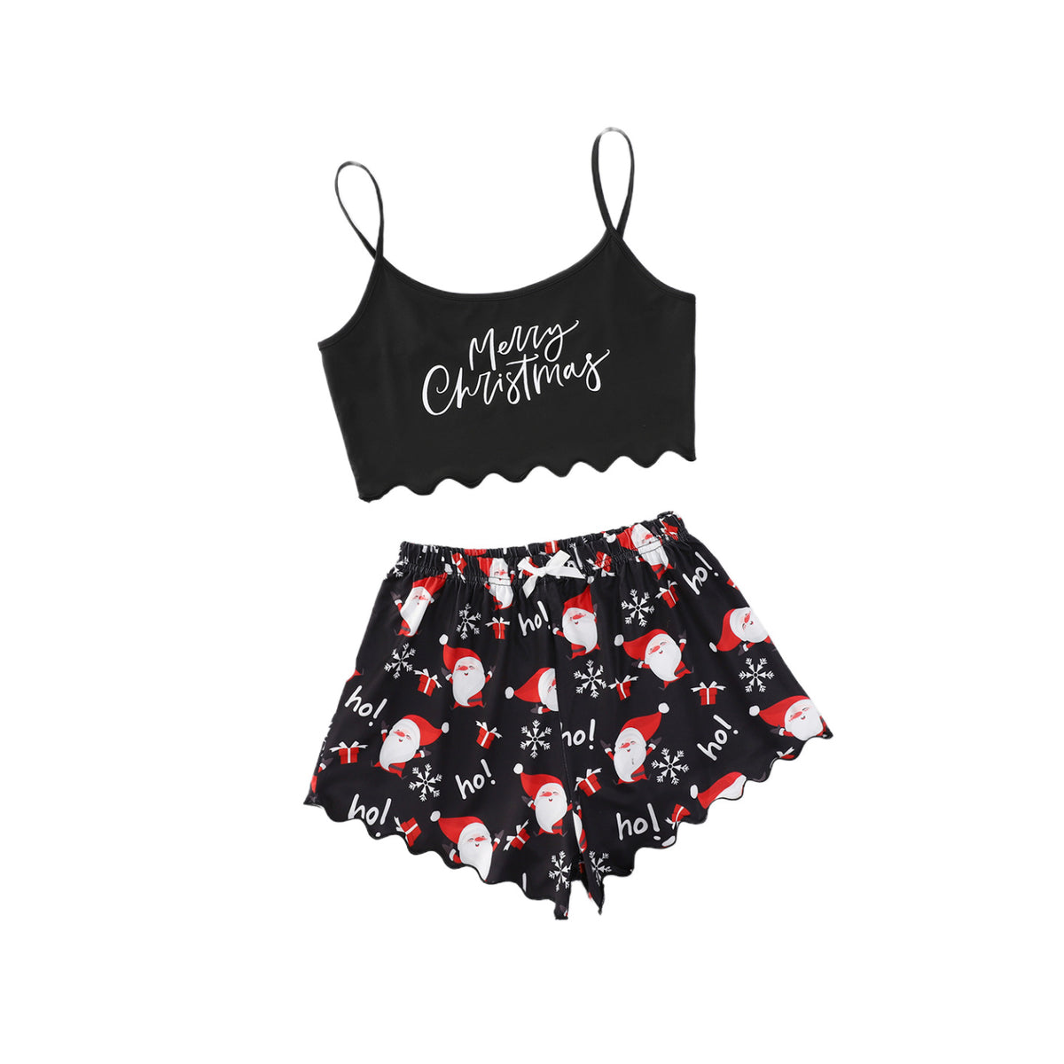 Snowy Cheer | Santa Print Christmas Pyjamas For Women