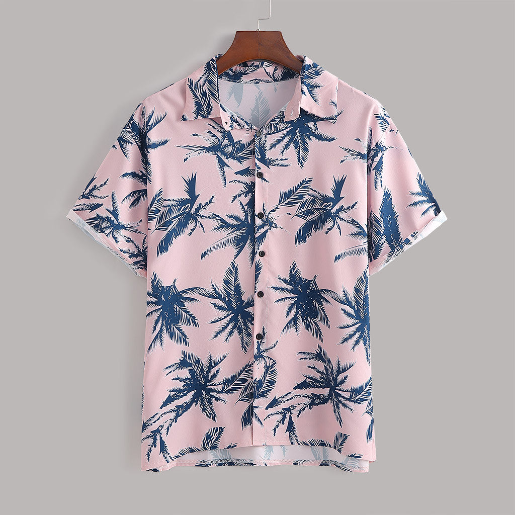 Peregrine Wisbech | Palm Print Shirt And Shorts Set For Men