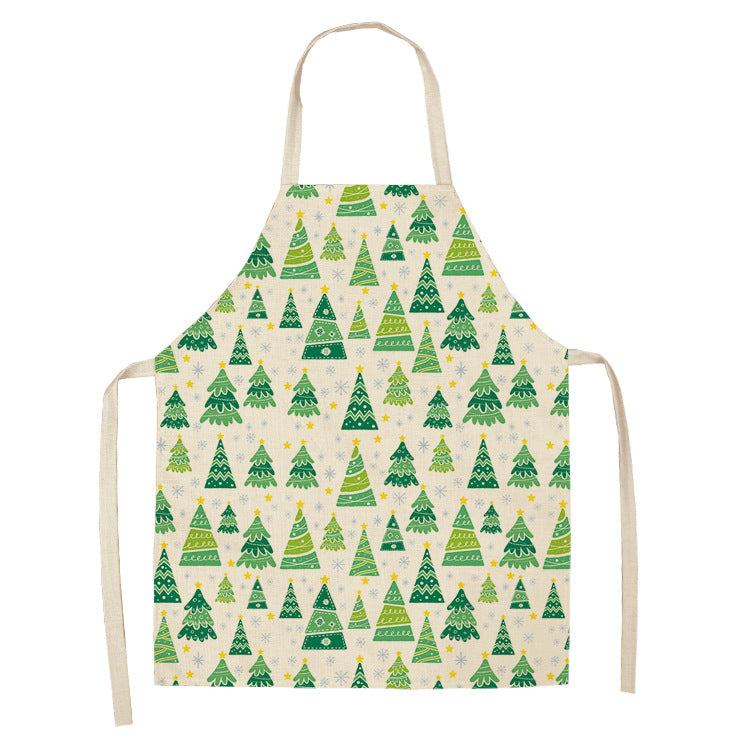Noel | Red Tartan Reindeer Christmas Apron Unisex
