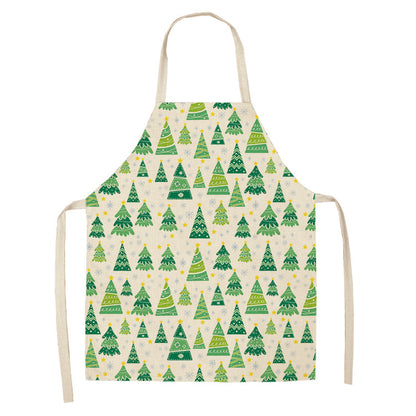 Noel | Red Tartan Reindeer Christmas Apron Unisex