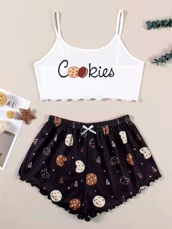 Aubrey Pettifer | Cookie Print Cami Pyjama Set For Women