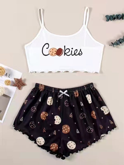 Aubrey Pettifer | Cookie Print Cami Pyjama Set For Women
