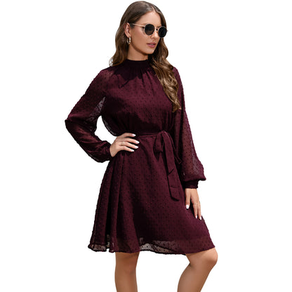 Isla Mitchell | Chiffon Polka Dot Formal Dress For Women