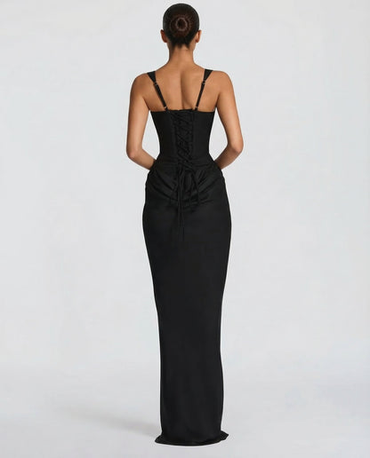 Victoria Monroe | Elegant Black Maxi Dress For Women