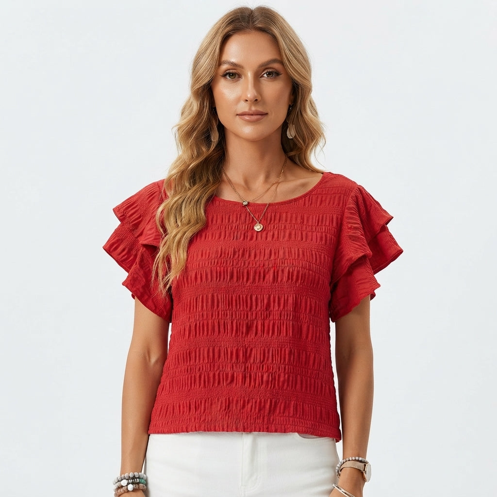 Aoife Lawson | Ruffle Sleeve Blouse For Women