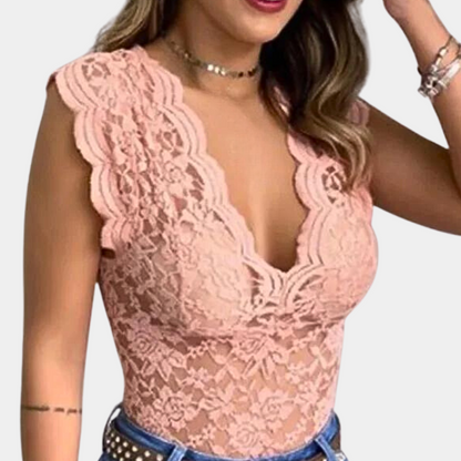 Georgina Ashcombe | Sheer Lace Blouse For Women