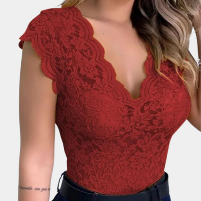 Georgina Ashcombe | Sheer Lace Blouse For Women