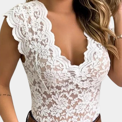 Georgina Ashcombe | Sheer Lace Blouse For Women