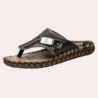 Callum Ashwood | Genuine Leather Thong Sandals For Men