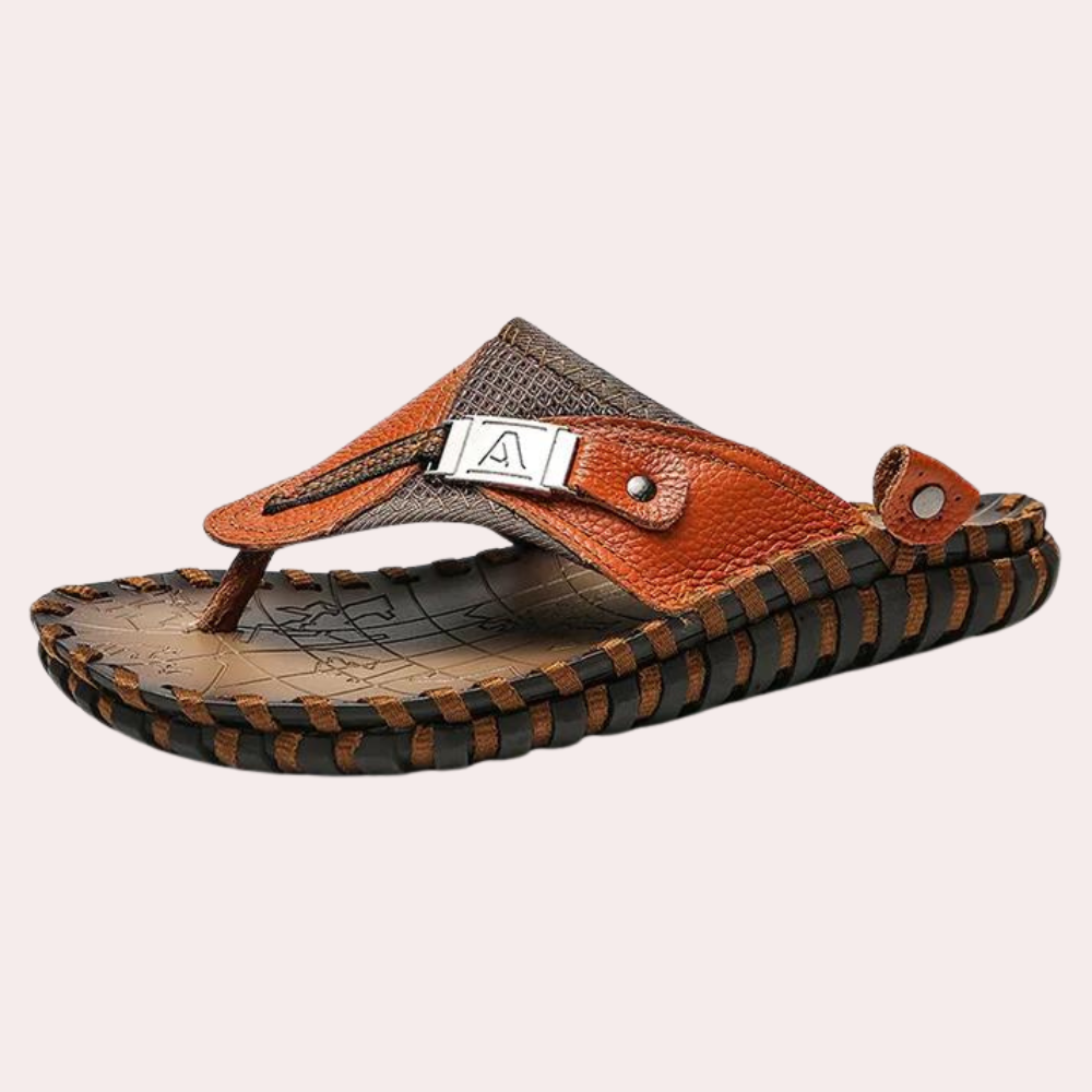 Callum Ashwood | Genuine Leather Thong Sandals For Men