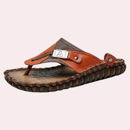 Callum Ashwood | Genuine Leather Thong Sandals For Men