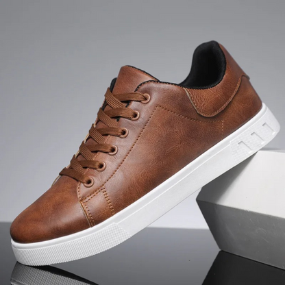 Kane Jessop | Brown Leather Low Top Sneakers For Men