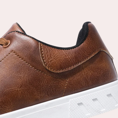 Kane Jessop | Brown Leather Low Top Sneakers For Men