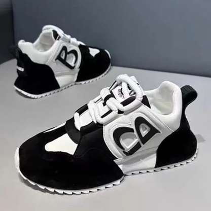 Arlo Abbott | Black And White Panel Sneakers For Men