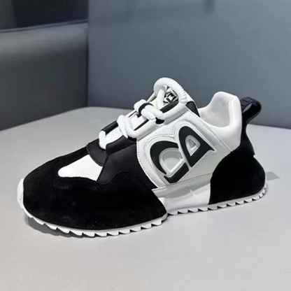 Arlo Abbott | Black And White Panel Sneakers For Men