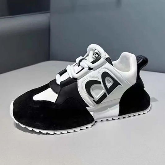 Arlo Abbott | Black And White Panel Sneakers For Men