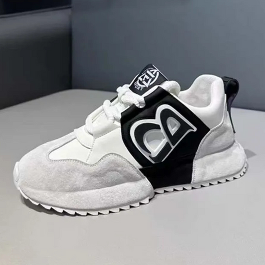 Arlo Abbott | Black And White Panel Sneakers For Men