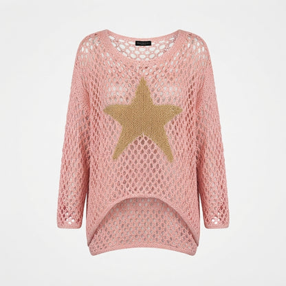 Willa Pearson | Crochet Knit Top With Star Detail For Women