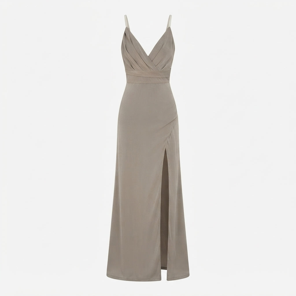 Elise Kirkland | Satin Slit Maxi Dress For Women