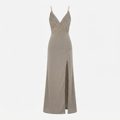 Elise Kirkland | Satin Slit Maxi Dress For Women
