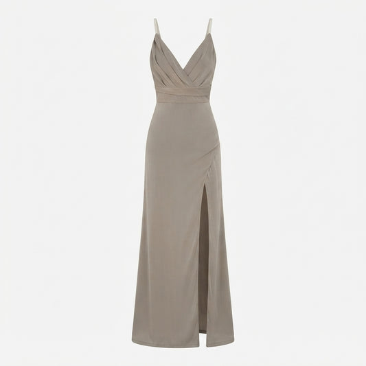 Elise Kirkland | Satin Slit Maxi Dress For Women