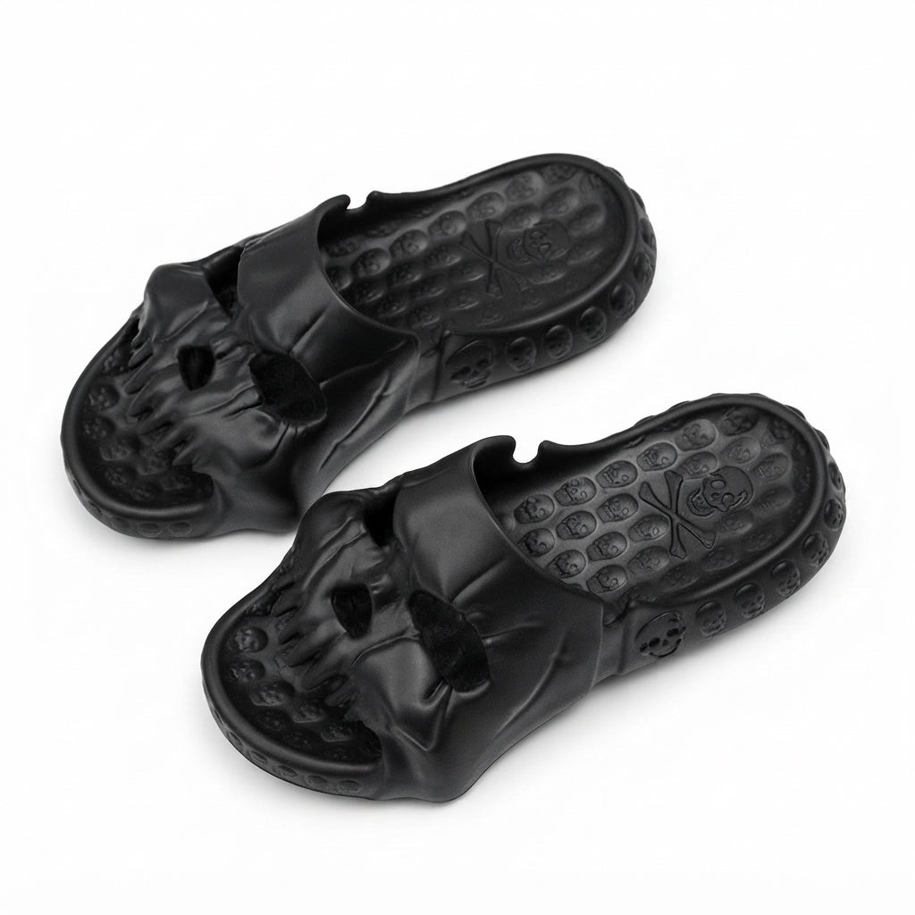 Declan Ashgrove | Skull Halloween Slippers For Men