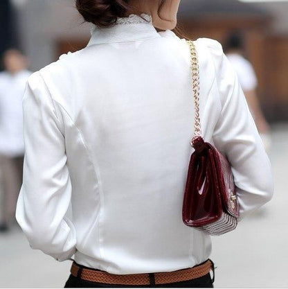 Verity Lansdowne | Ruffle Collar Blouse With Long Sleeves For Women