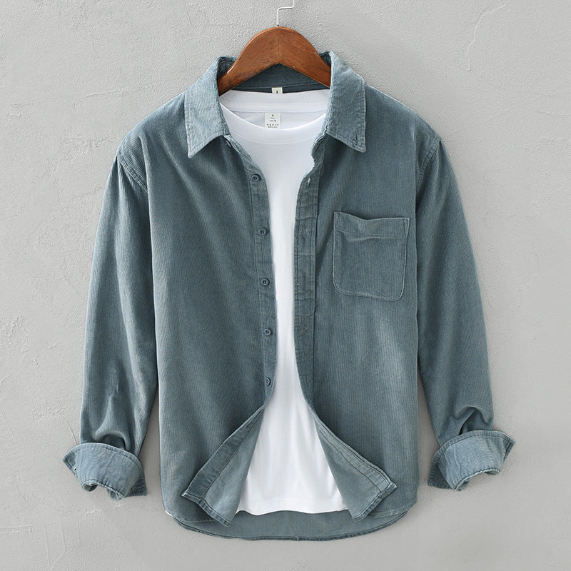 Ethan Whitaker | Premium Corduroy Overshirt For Men