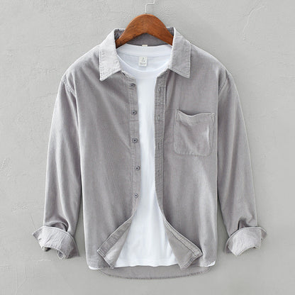 Ethan Whitaker | Premium Corduroy Overshirt For Men