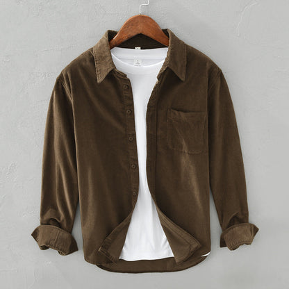 Ethan Whitaker | Premium Corduroy Overshirt For Men