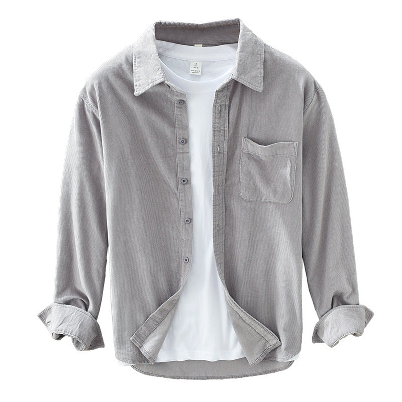 Ethan Whitaker | Premium Corduroy Overshirt For Men