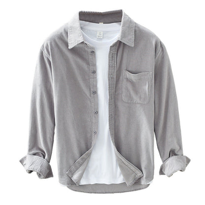 Ethan Whitaker | Premium Corduroy Overshirt For Men